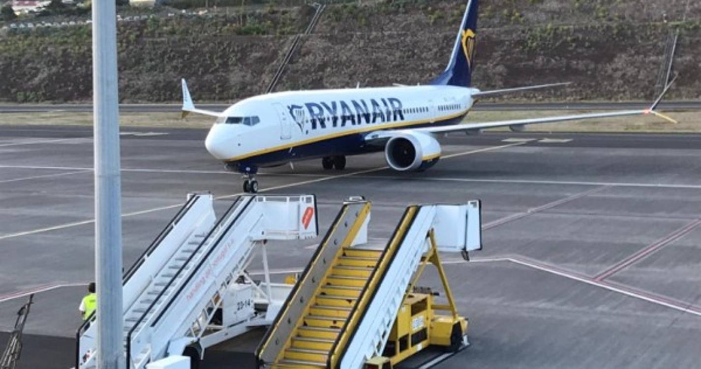 Avião da Ryanair acaba de aterrar na Madeira