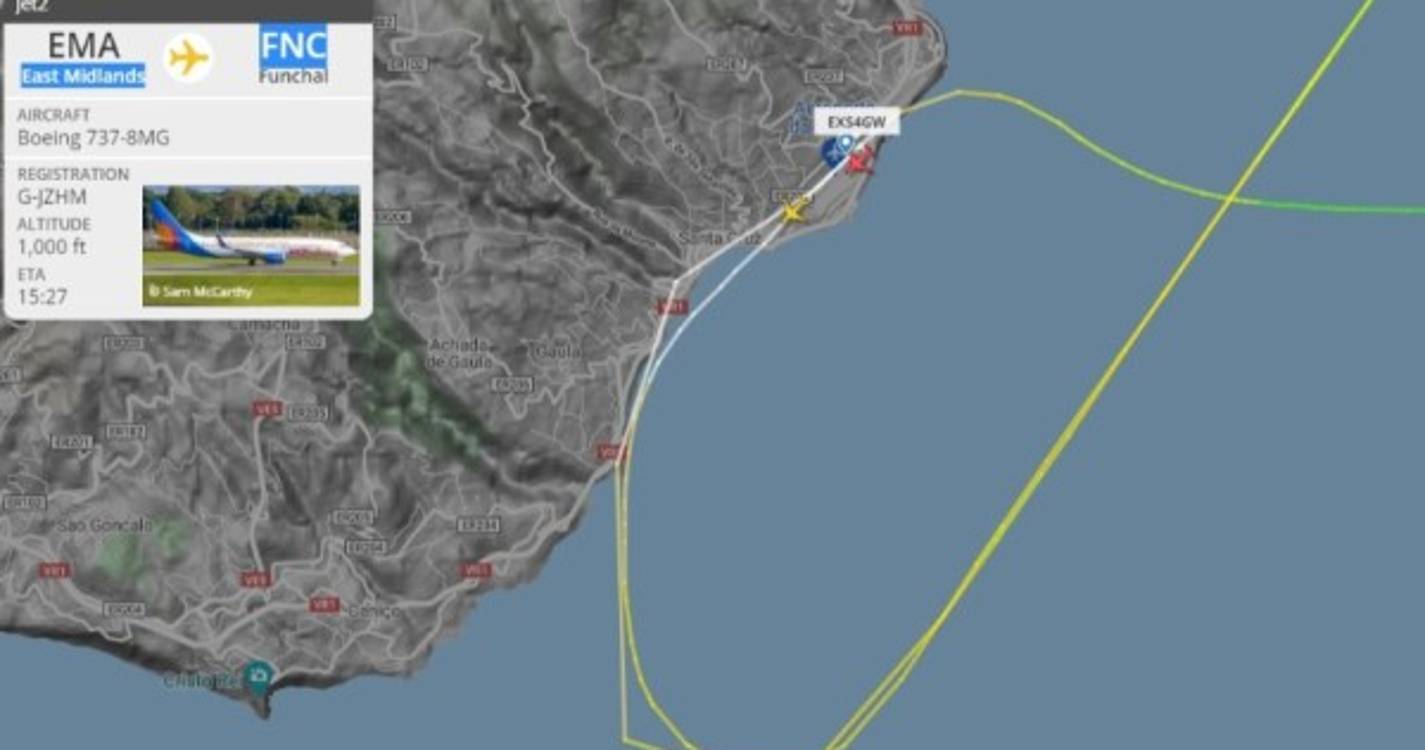 Vento forte obriga aviões a borregar no Aeroporto da Madeira