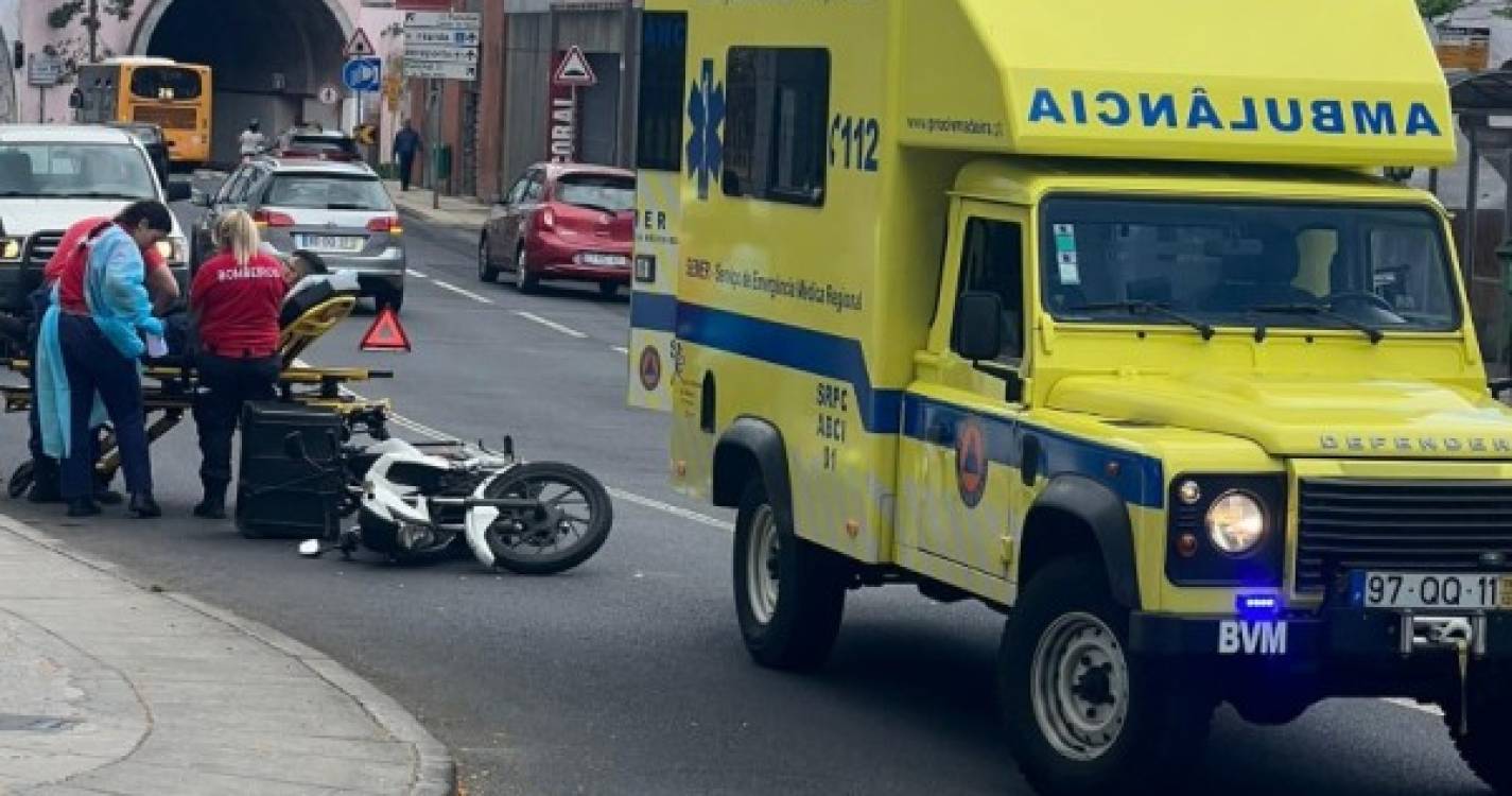Acidente de mota provoca ferido no Funchal