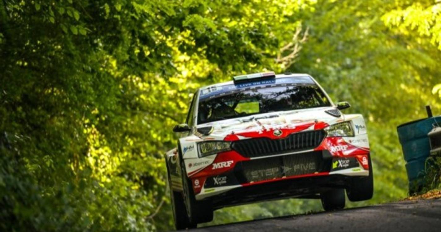 Três concorrentes do Rali em Roma