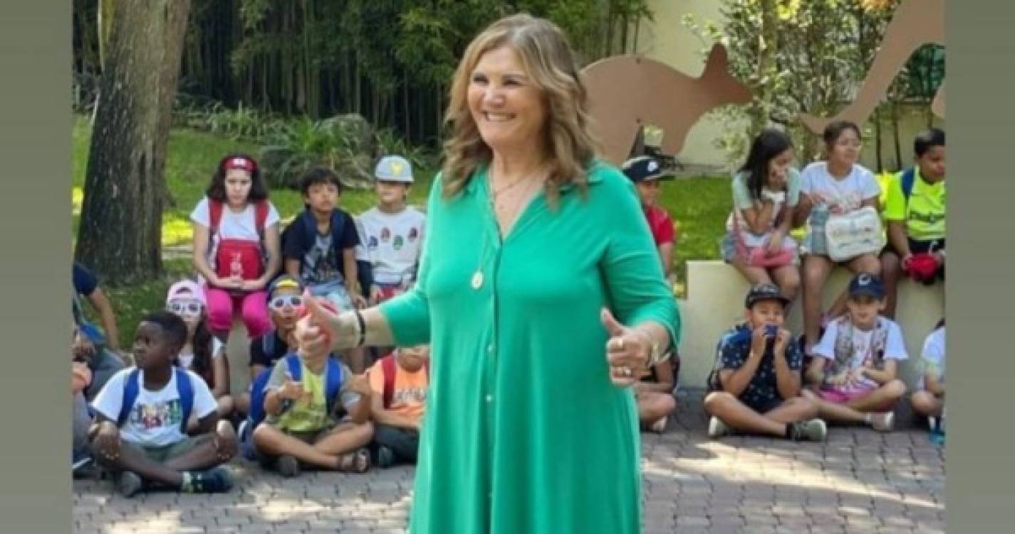 Dolores Aveiro surpreende crianças em visita ao Jardim Zoológico de Lisboa