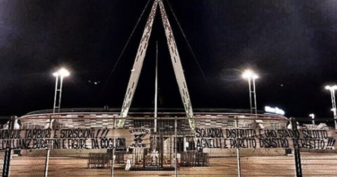 Ultras da Juventus protestam: &#34;Equipa destruída e um desastre perfeito&#34;