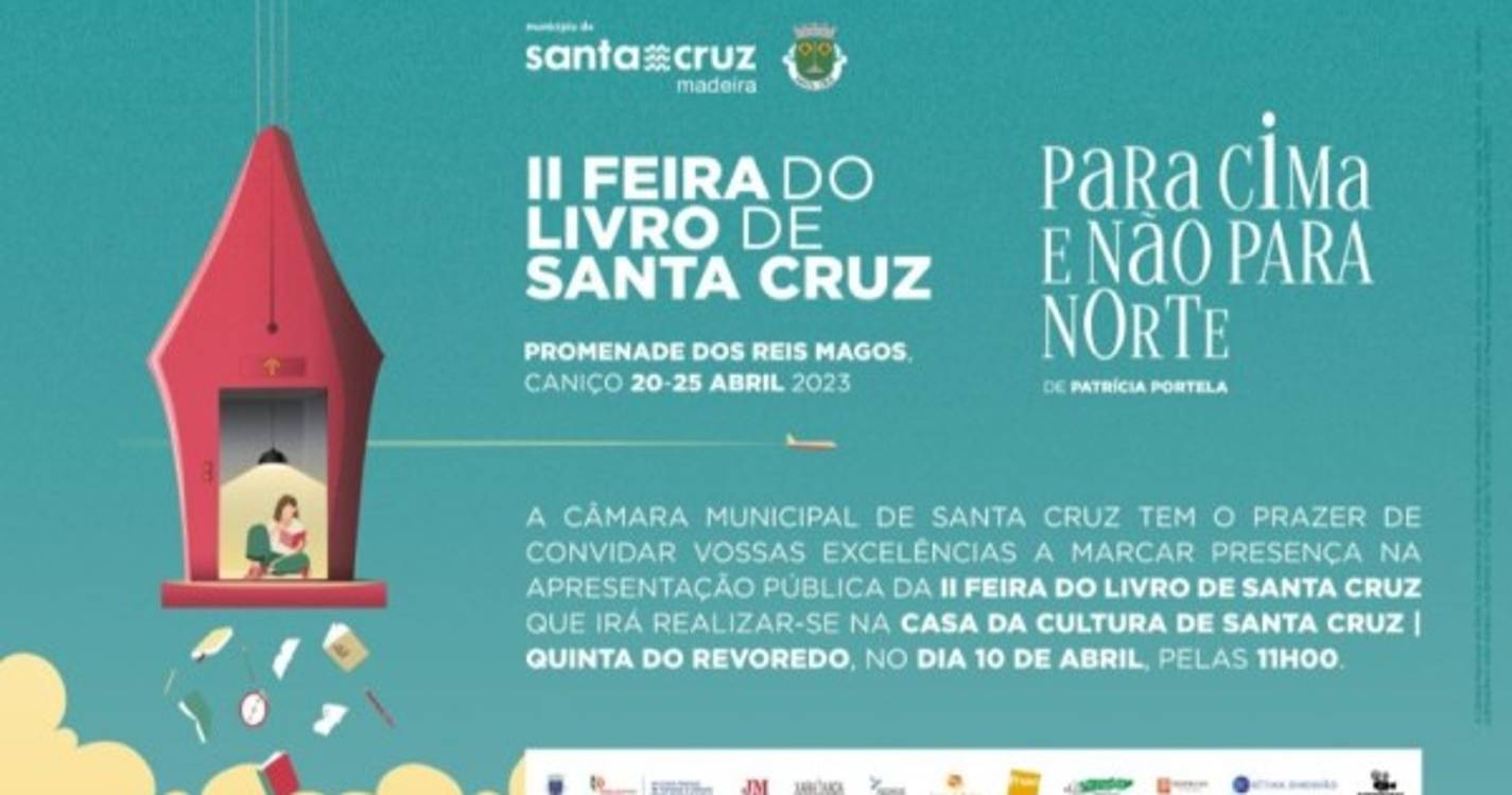 Patrícia Portela na apresentação da Feira do Livro de Santa Cruz