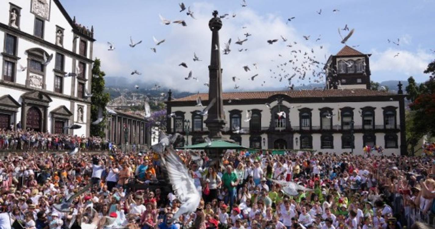 Muro da Esperança: Veja o momento da largada dos pombos na Praça do Município