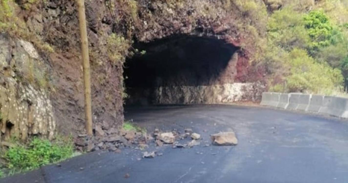 Queda de pedras entre o Paúl do Mar e Fajã da Ovelha