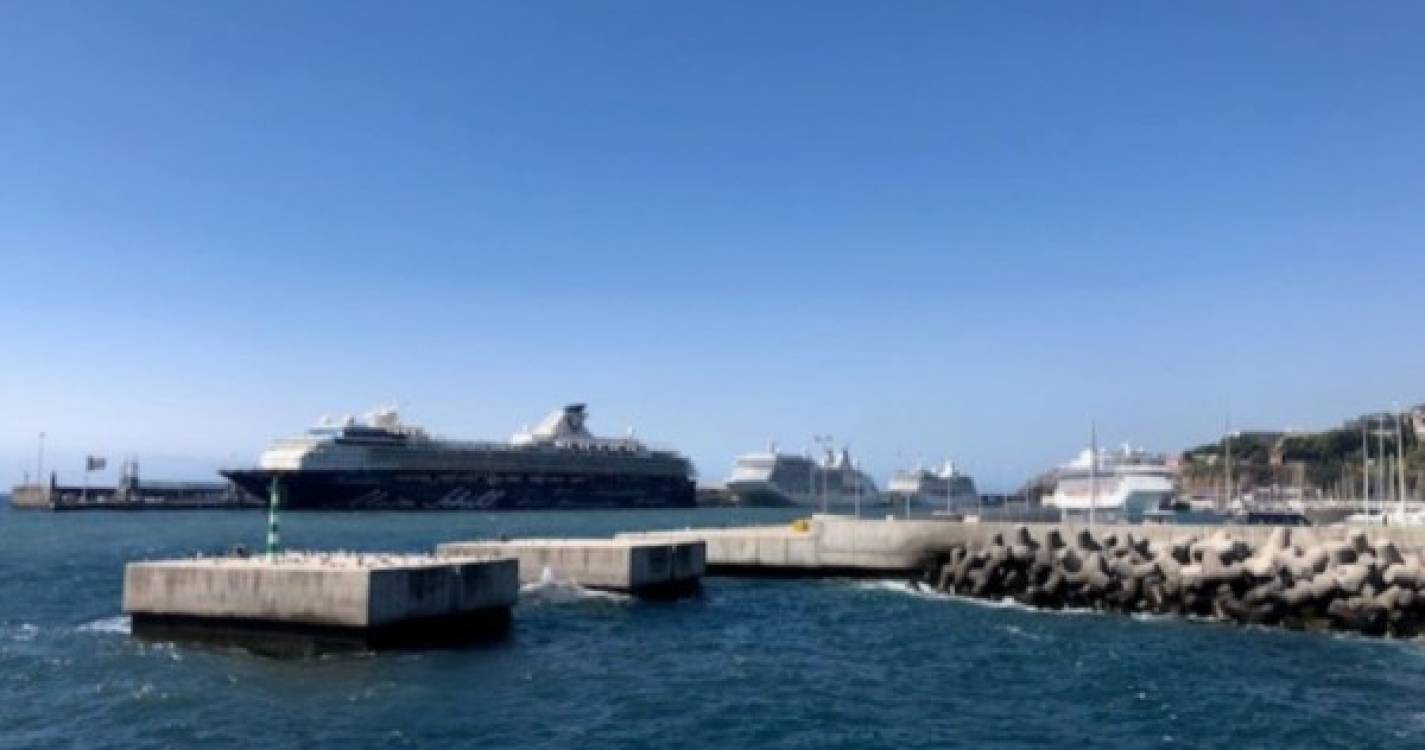 Porto do Funchal lotado com 4 navios que trazem 6.231 pessoas