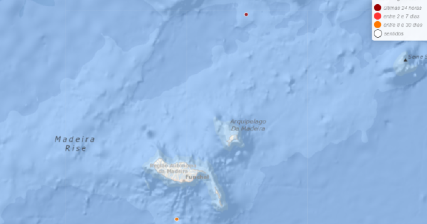 Sismo de magnitude 2.1 registado a norte do Porto Santo