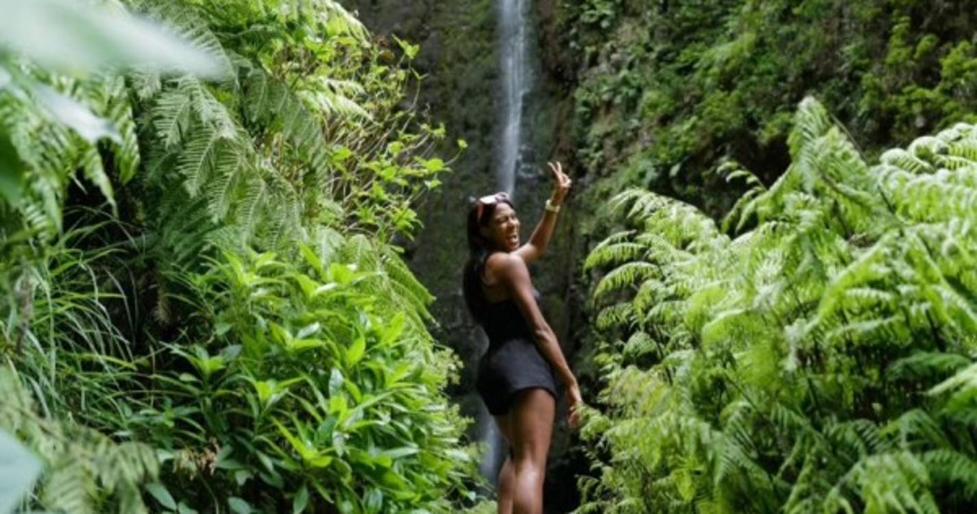 Patrícia Mamona de férias na Madeira fica deslumbrada com o Caldeirão Verde (com fotos)