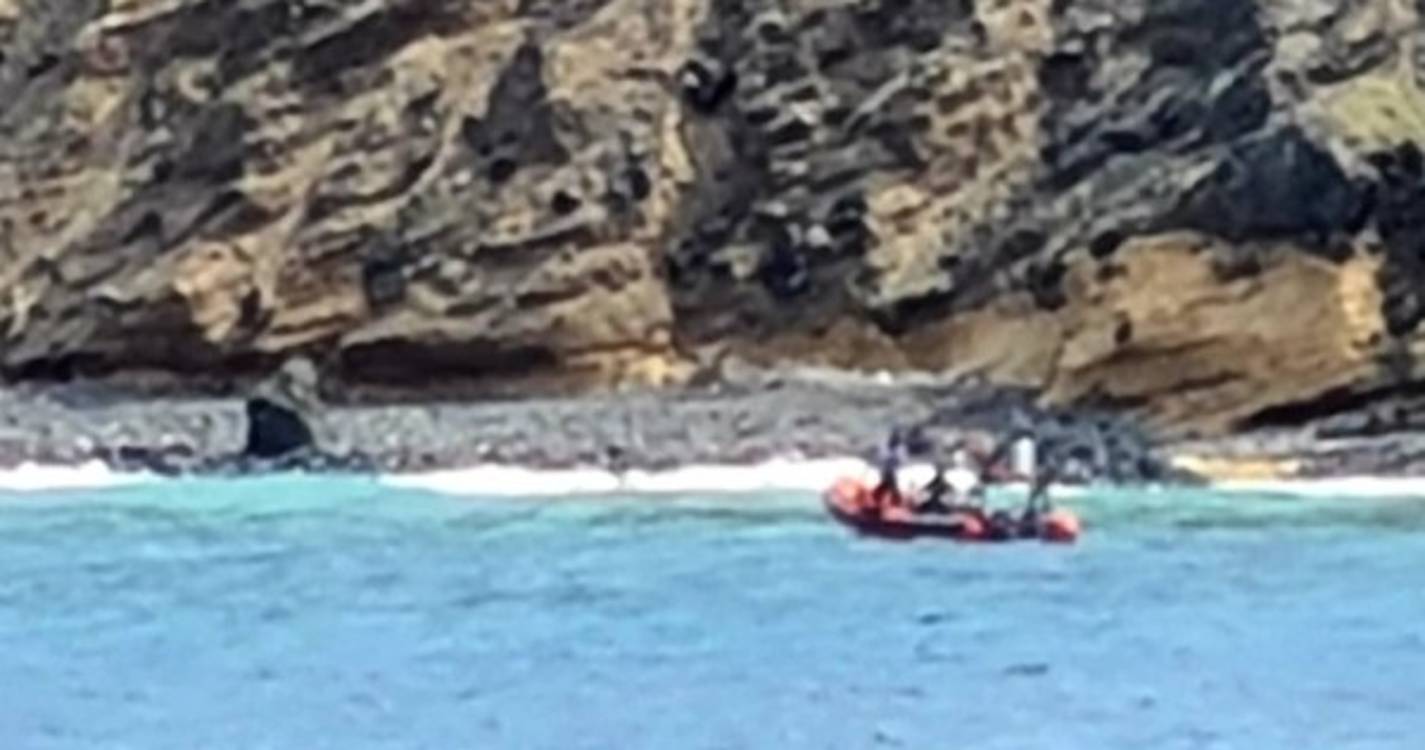 Turistas resgatados no Ilhéu da Cal no Porto Santo