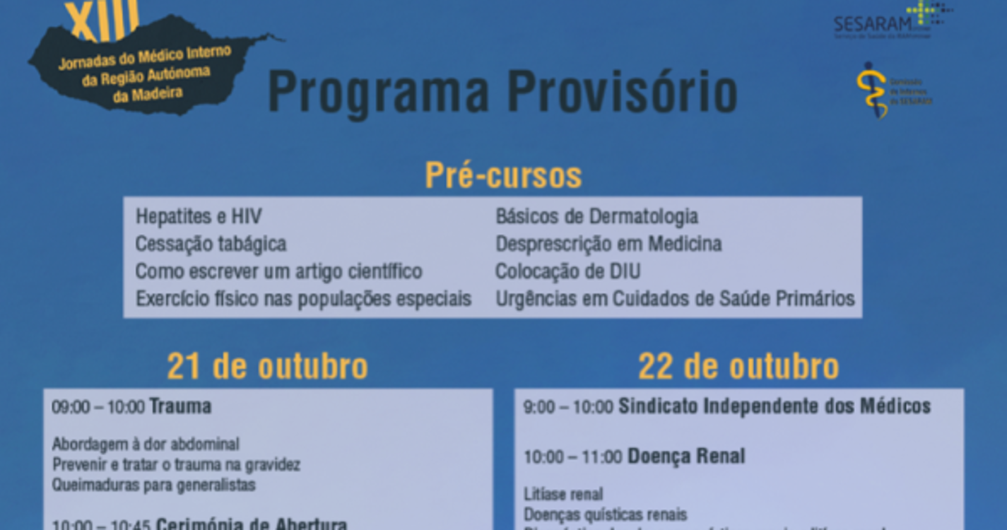 Jornadas do Médico Interno da RAM em outubro