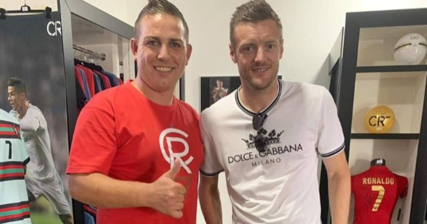 Jamie Vardy está de férias na Madeira e já visitou o Museu CR7