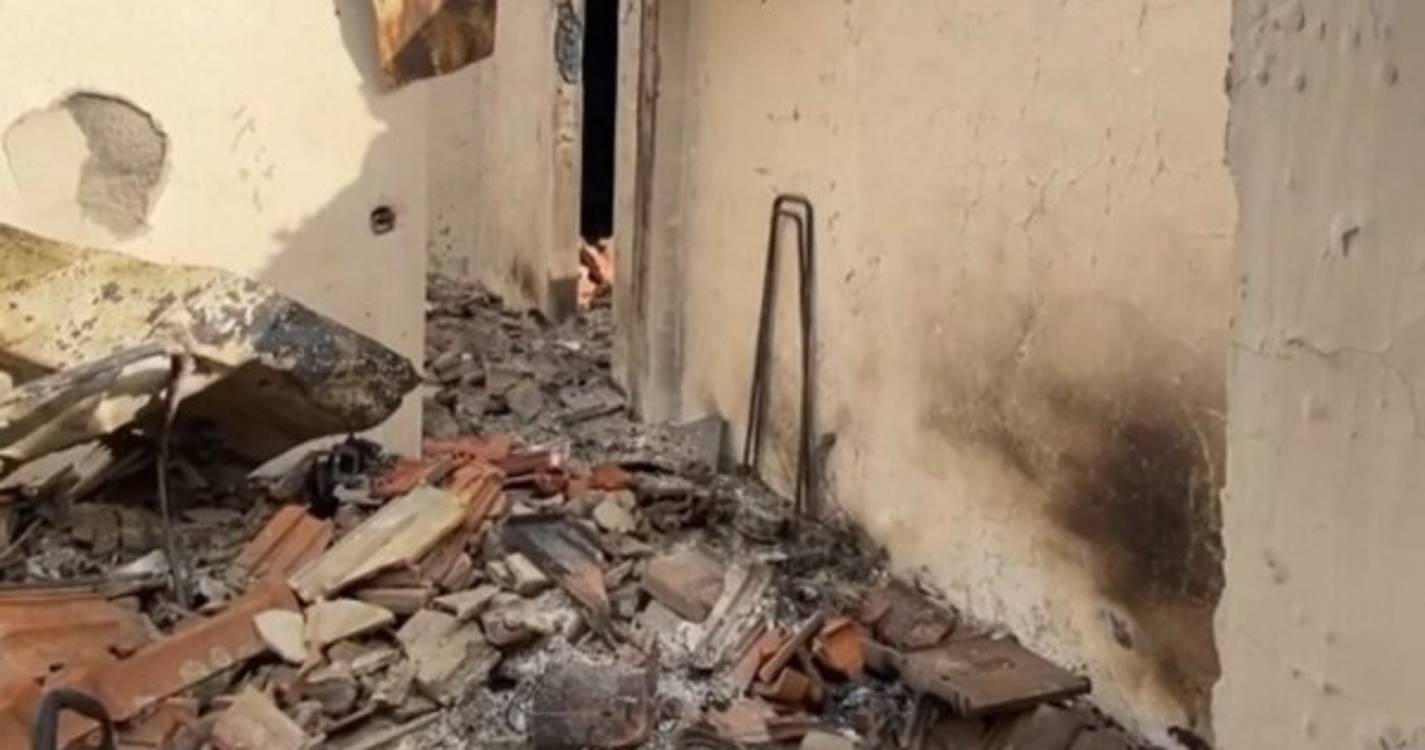 Vídeo mostra cenário devastador de casa consumida pelas chamas na Ponta do Pargo
