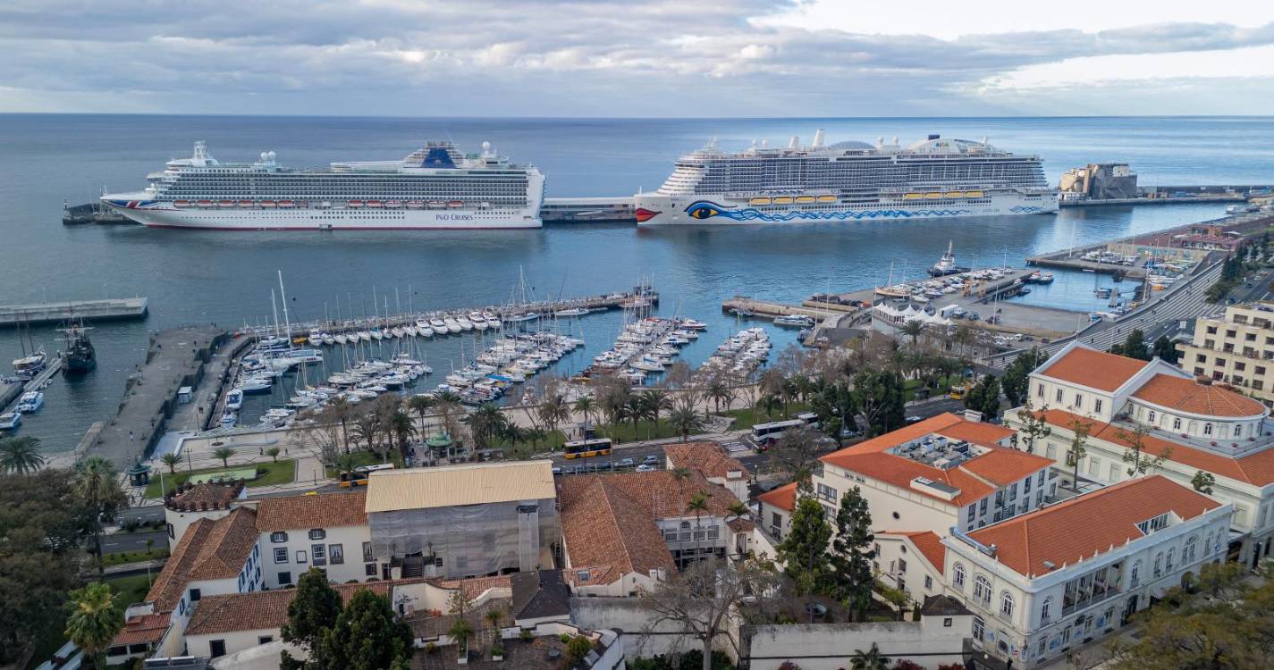 Três navios trazem mais de 16 mil pessoas ao porto do Funchal (com fotos)