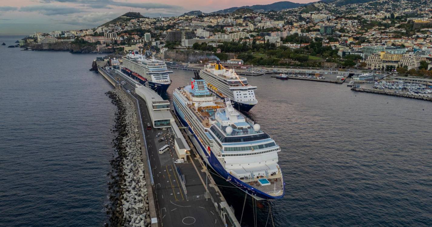 Três navios trazem mais de cinco mil passageiros ao Porto do Funchal