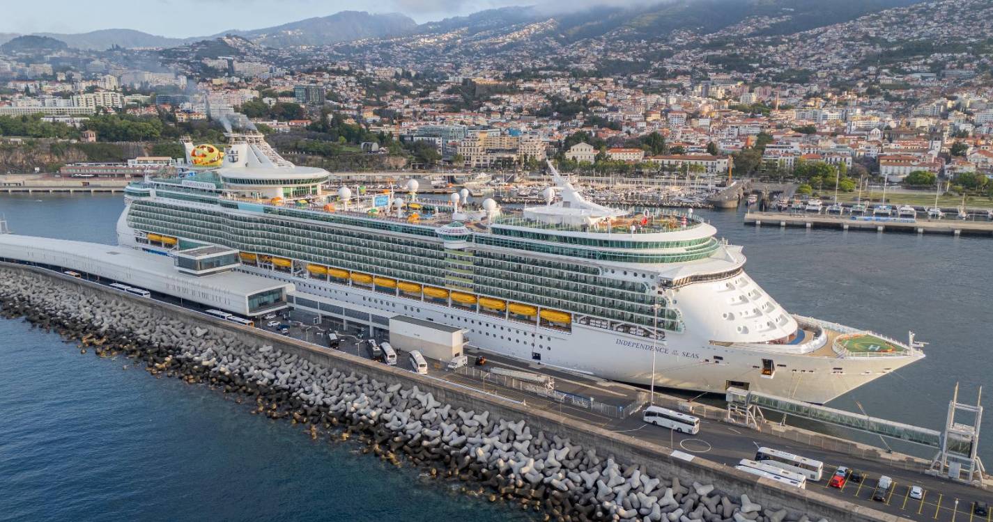 Independence of the Seas de passagem pelo Funchal