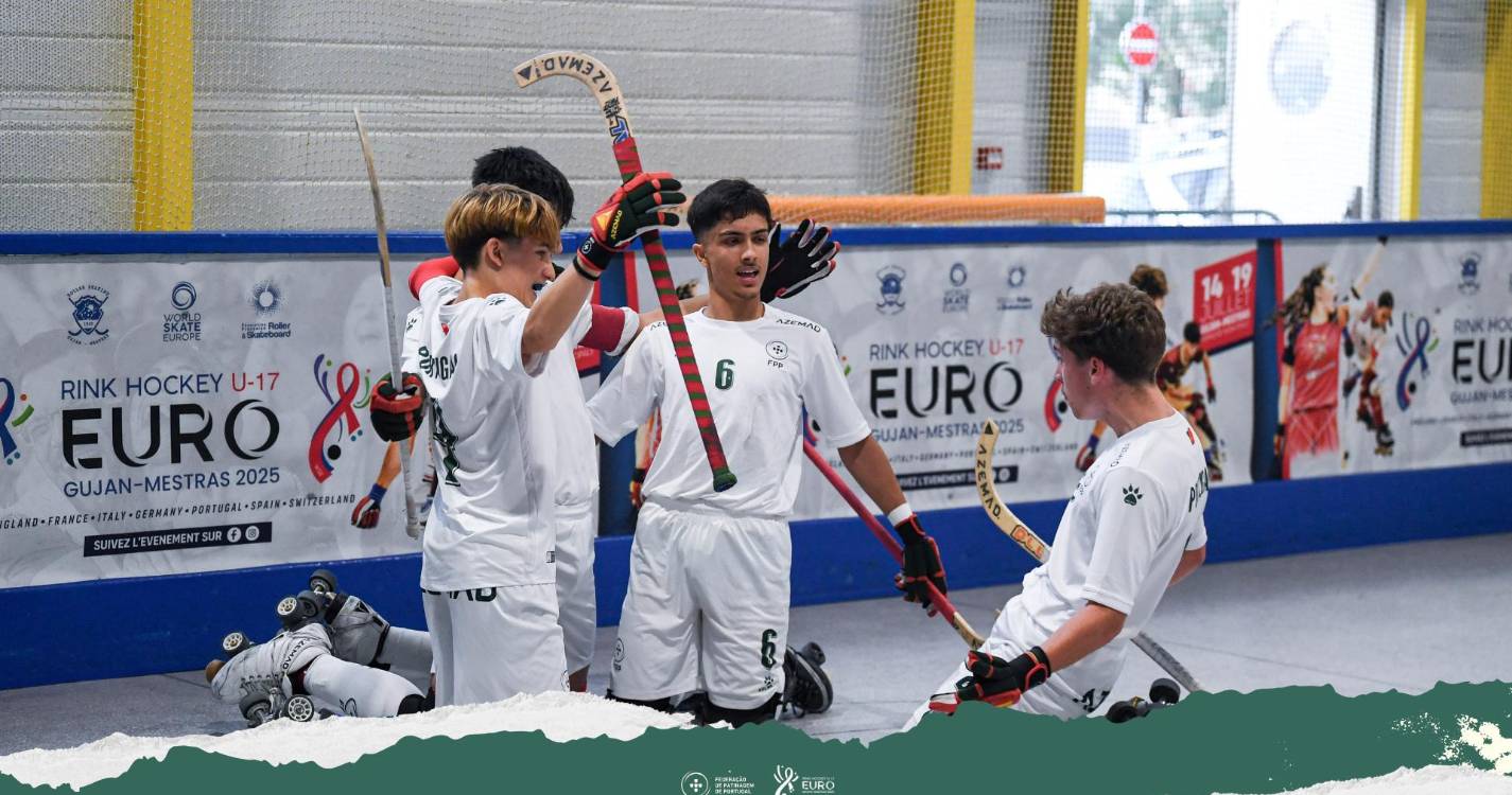 Portugal goleia França no Euro sub-17 de hóquei em patins e está nas ‘meias’