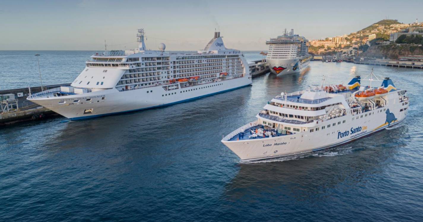 Manhã movimentada no cais funchalense e uma estreia no Porto Santo