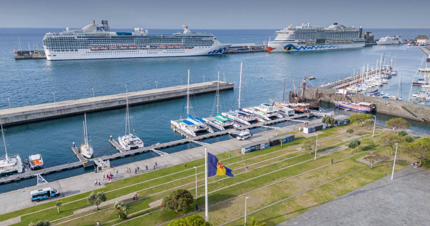 Island Princess e AidaPerla são os cruzeiros de hoje no Funchal