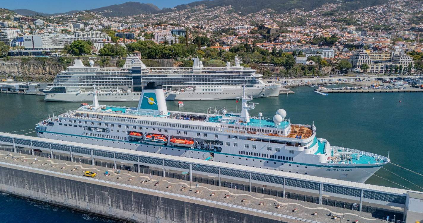 Funchal acolhe dois cruzeiros e mais de mil passageiros esta quinta-feira