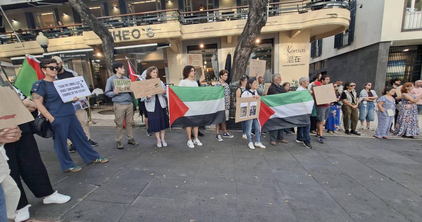 Manifestantes apelaram no Funchal à libertação dos portugueses detidos por Israel