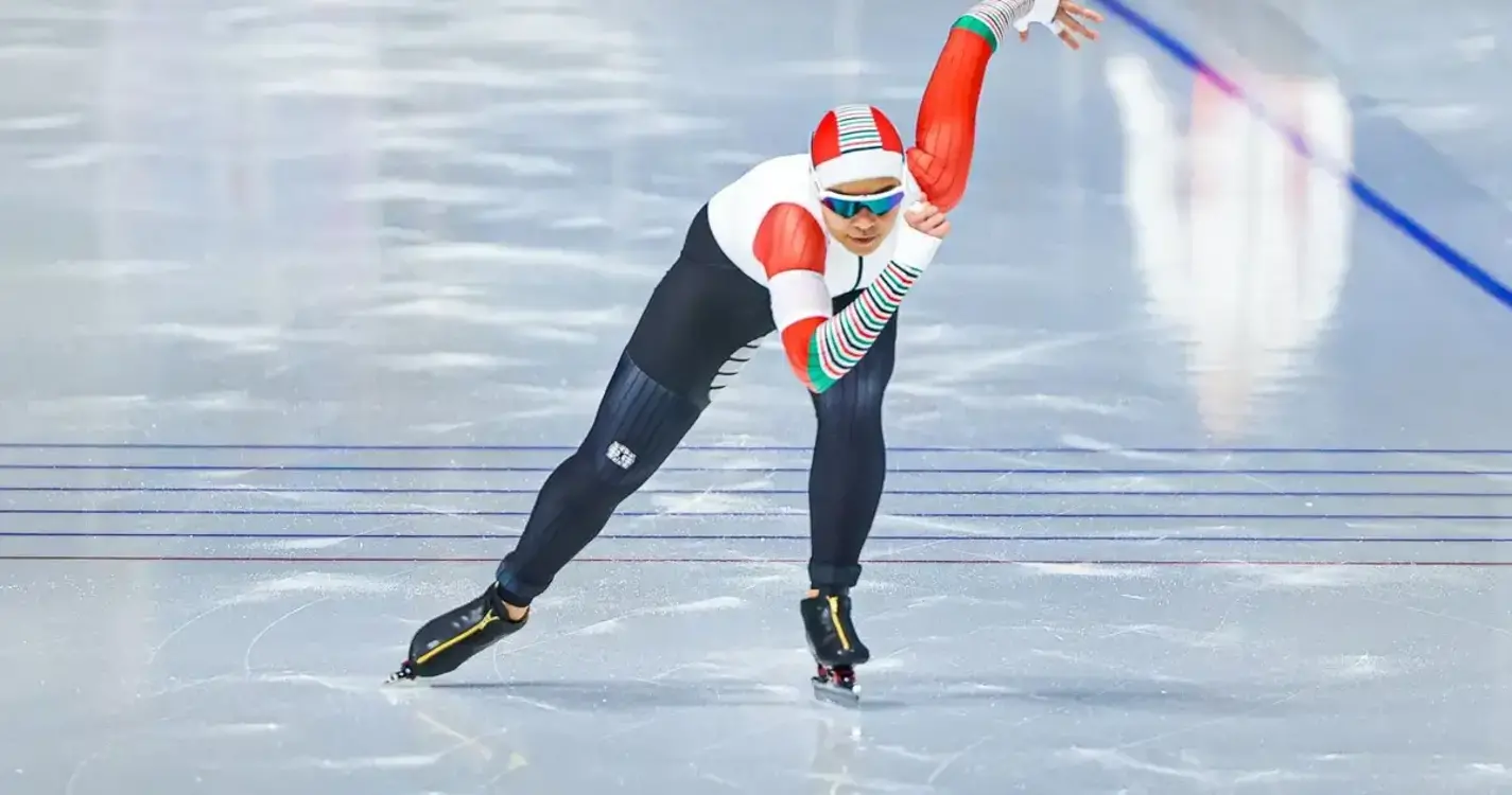 Jéssica Rodrigues na final mass start dos mundiais júnior de patinagem no gelo