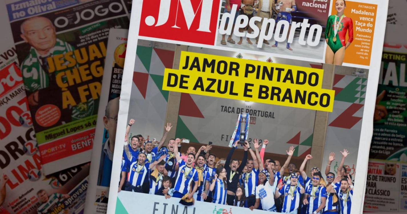 Jamor pintado de azul e branco