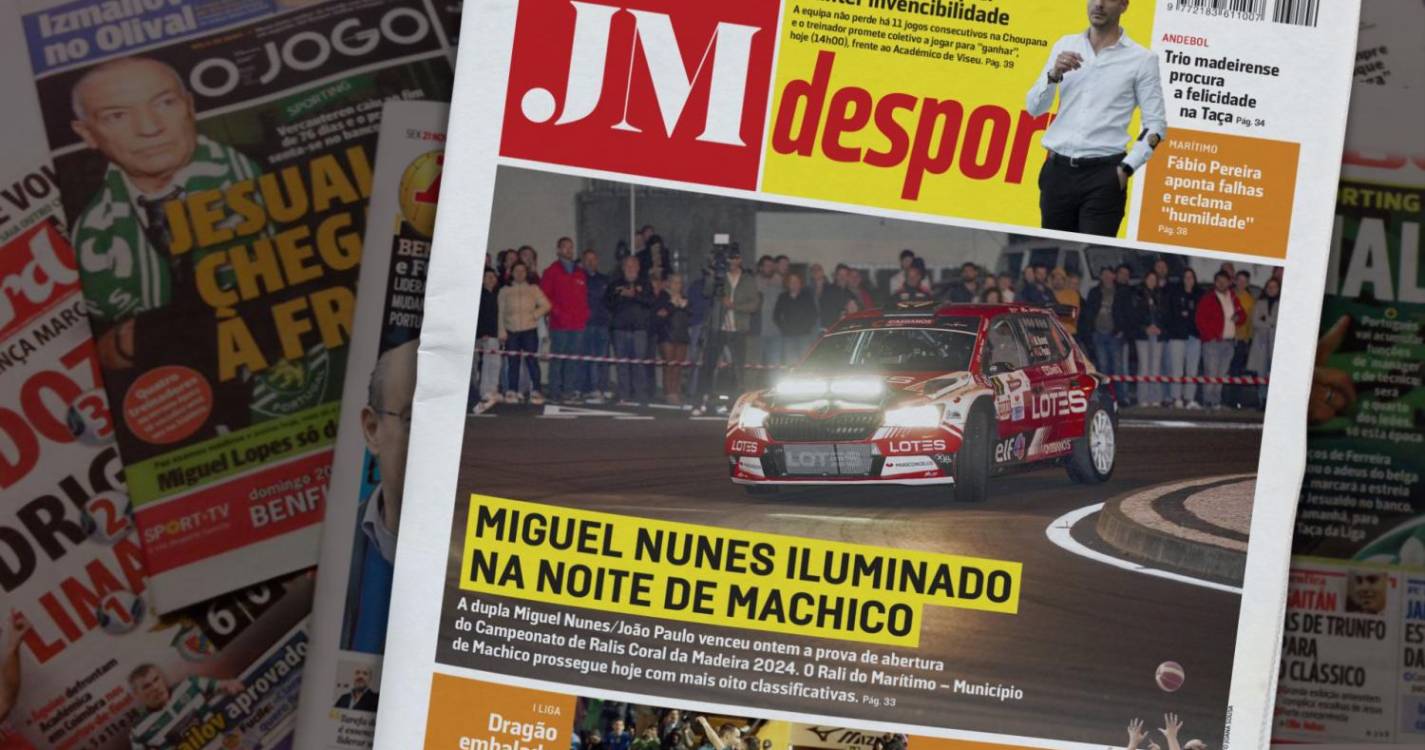 Miguel Nunes iluminado na noite de Machico