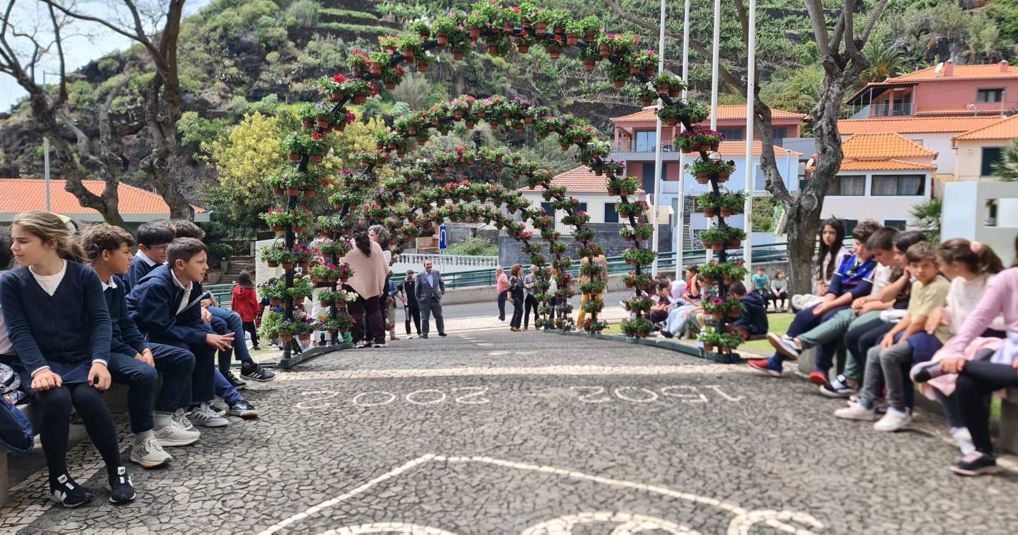 Cem crianças construíram Mural da Flor na Calheta