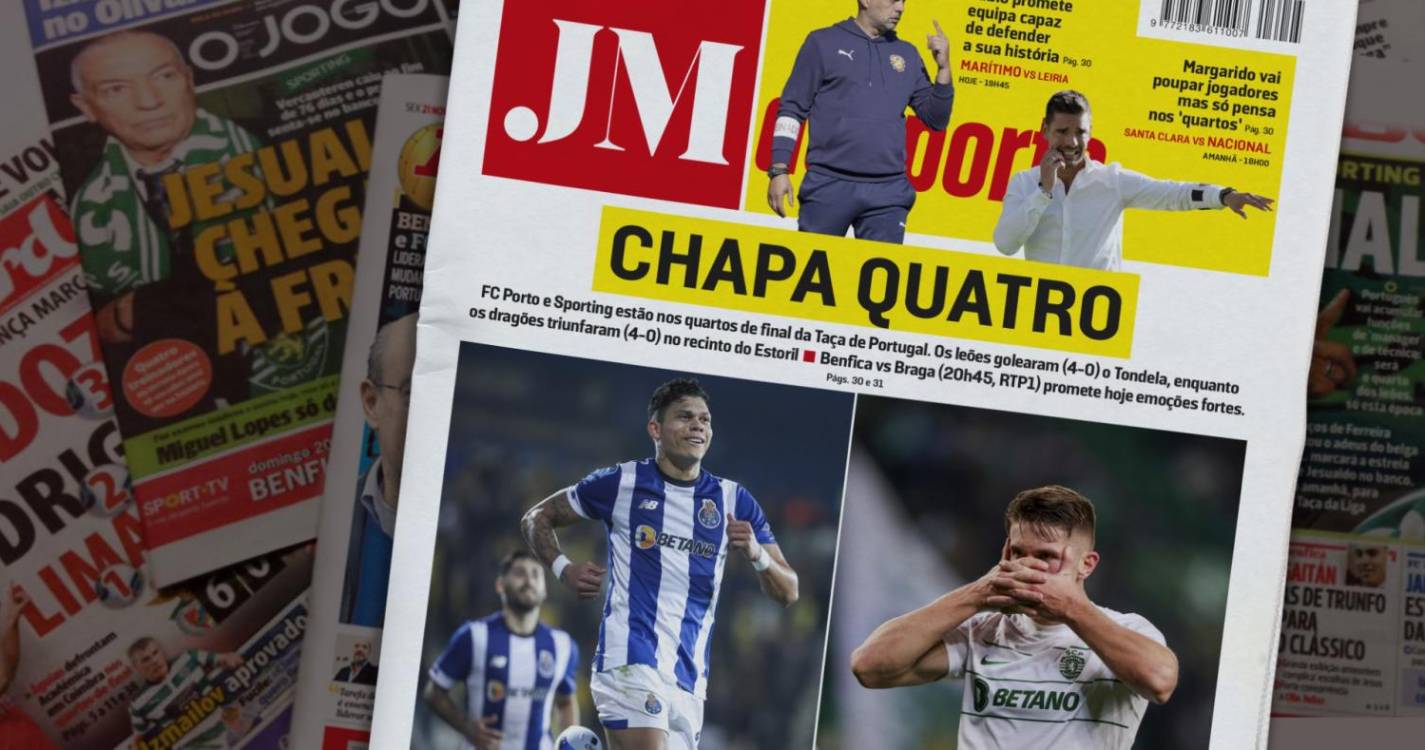 Taça de Portugal sem surpresas e com chapa quatro