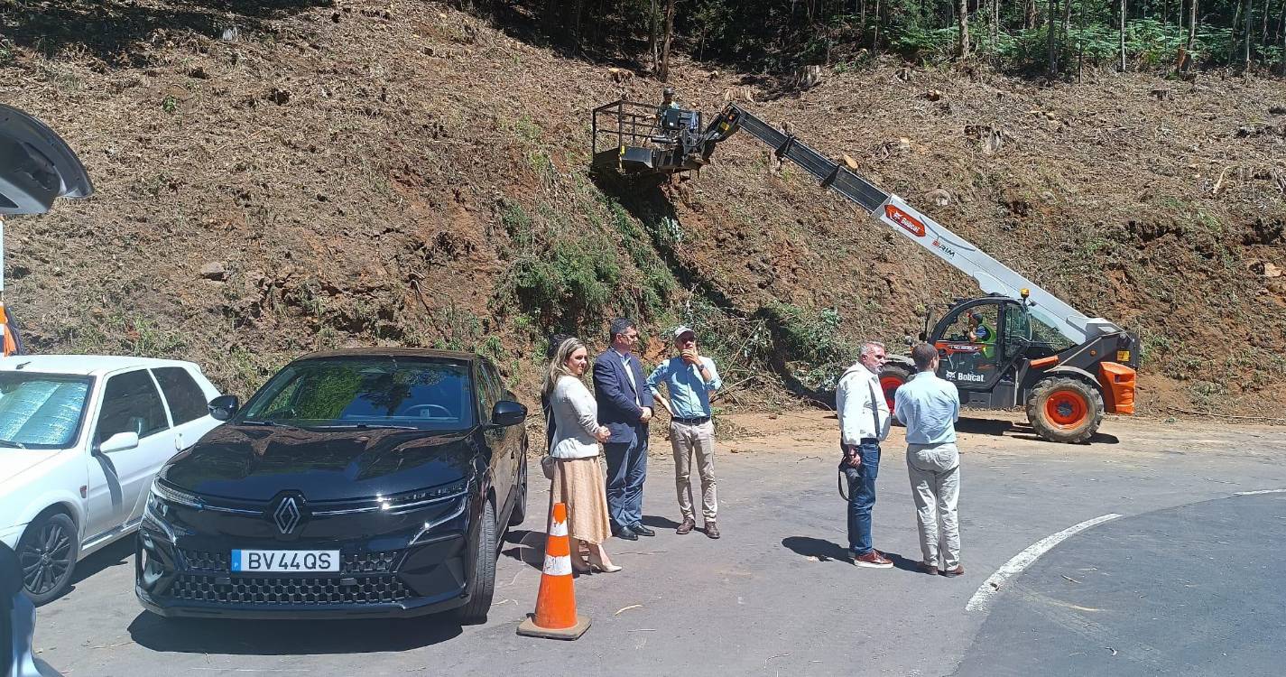 Limpeza de mato na estrada da Eira do Serrado para prevenção de fogos