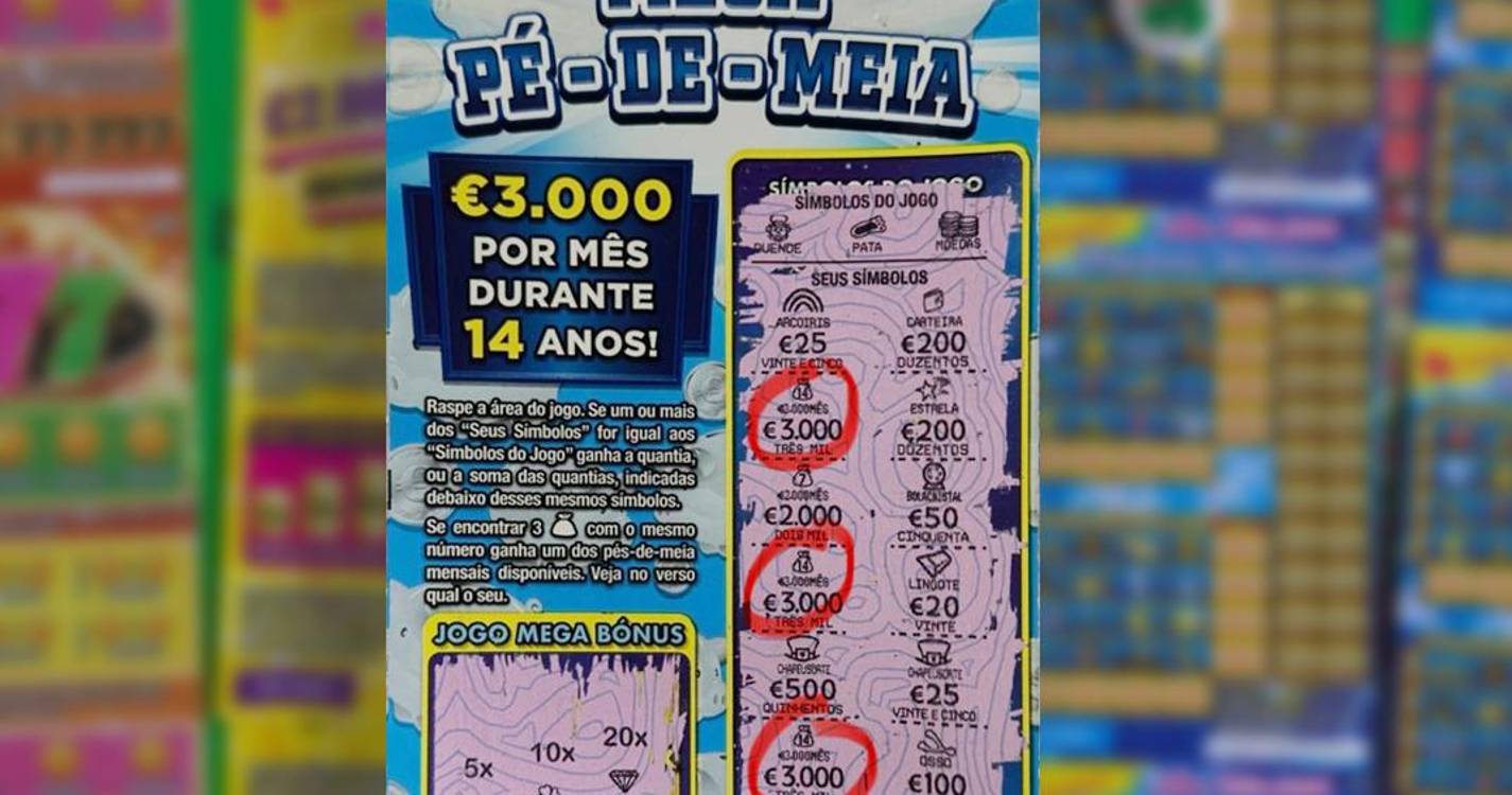 Raspadinha de meio milhão de euros vendida no bar Kabesse no Caniçal