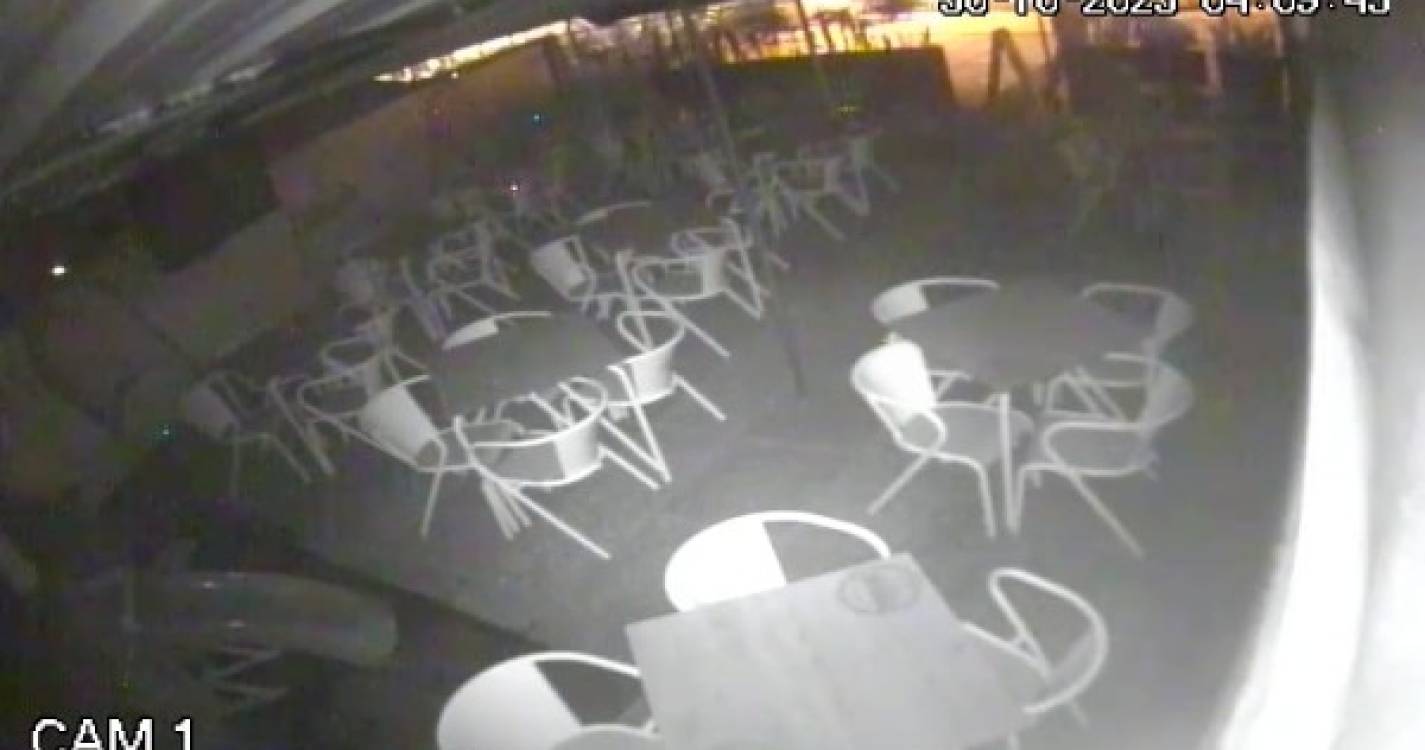 Vídeos de vigilância mostram assaltantes em ação em café em Santa Rita