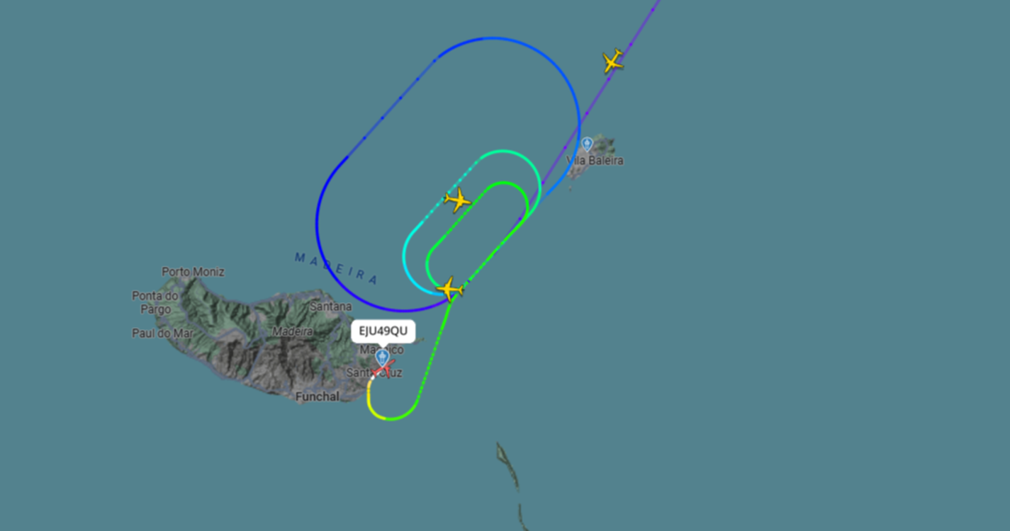 Aviões ‘às voltas’ no Aeroporto Cristiano Ronaldo