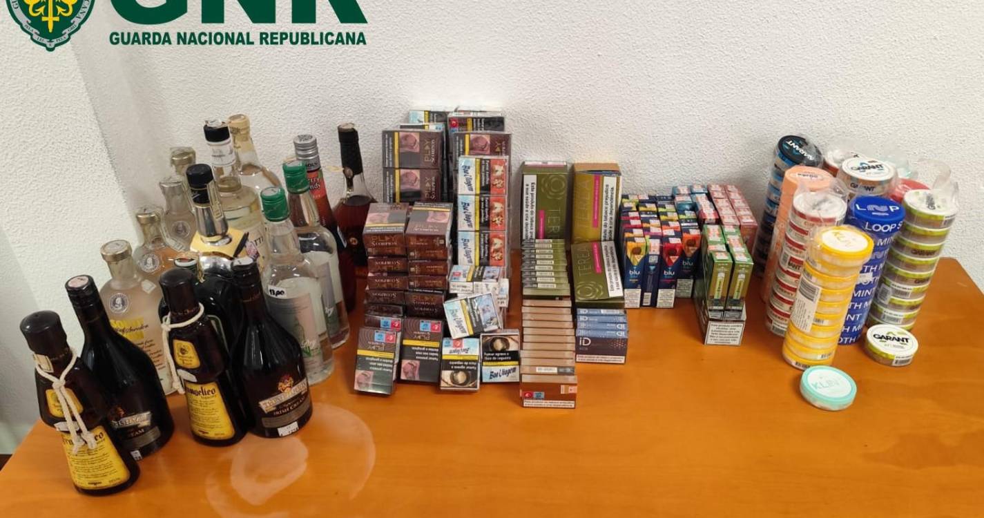 GNR apreendeu produtos sujeitos a Impostos Especiais de Consumo no valor de 11 245 euros
