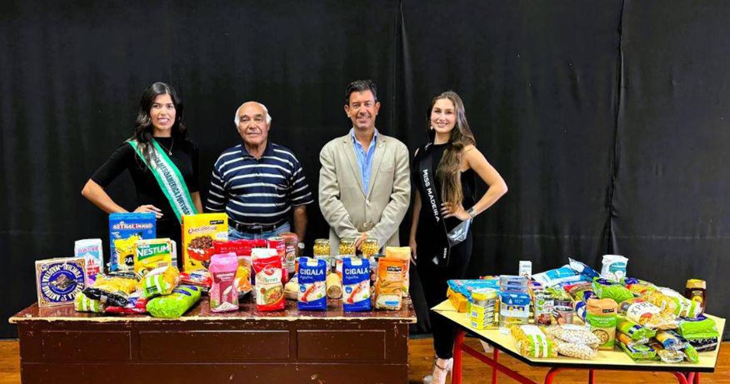 Alimentos recolhidos no Miss Madeira entregues à Paróquia do Imaculado