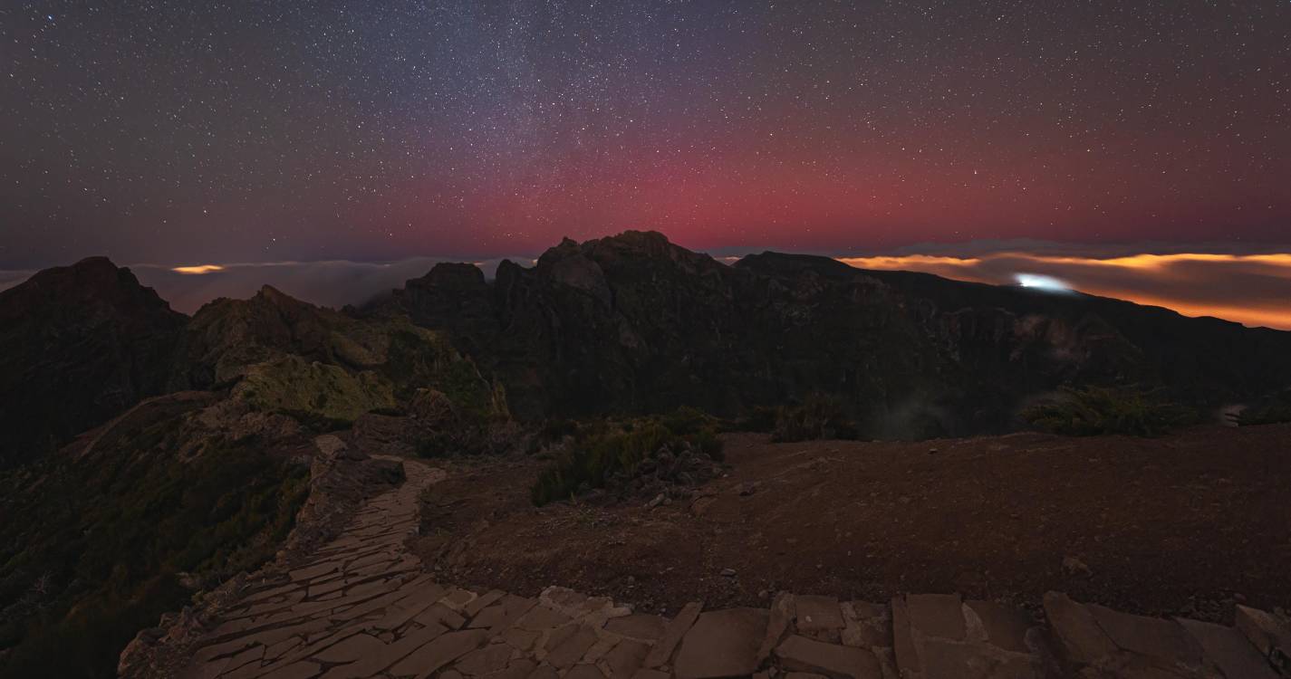 Auroras boreais visíveis no Pico do Areeiro (com fotos)