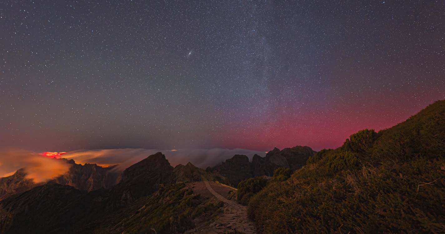 Auroras boreais visíveis no Pico do Areeiro (com fotos)