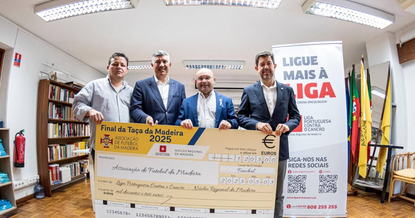 AFM doa receita da Taça da Madeira à Liga Portuguesa Contra o Cancro