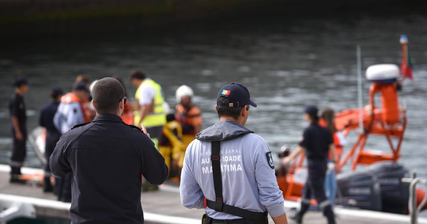 Baleia morta deu à costa na praia da Fonte da Telha