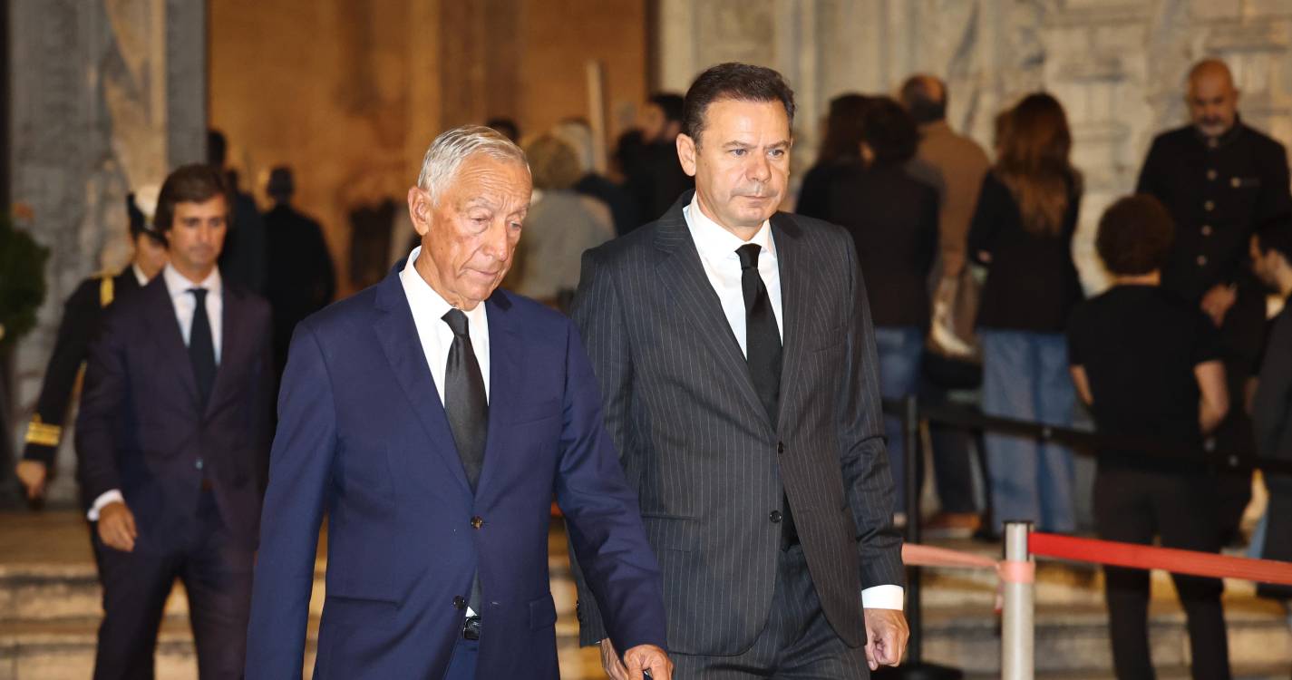 Óbito/Balsemão: Marcelo e Montenegro chegaram juntos aos Jerónimos