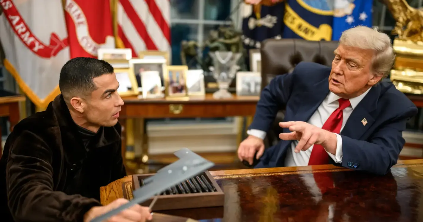 Ronaldo recebido na Sala Oval