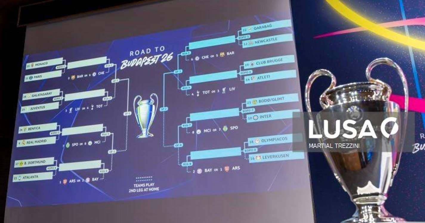 Benfica reencontra Real Madrid no play-off de acesso aos oitavos de final da Liga dos Campeões