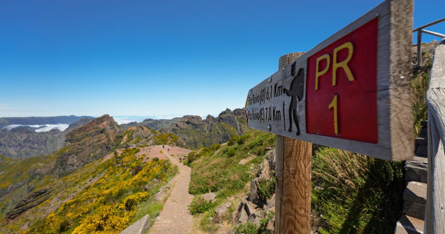 Turista sofre queda na vereda entre o Pico do Areeiro - Pico Ruivo