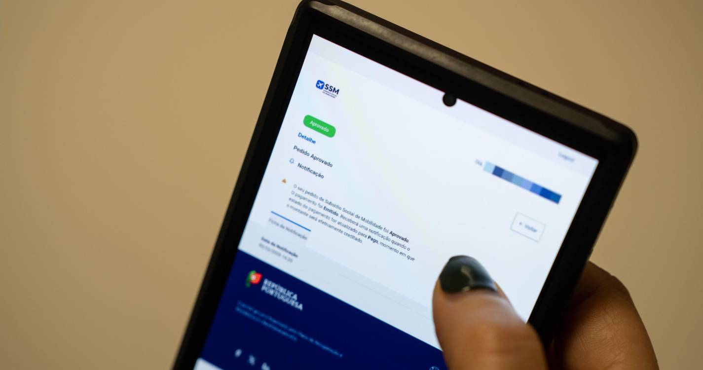 Plataforma do Subsídio Social de Mobilidade em baixo