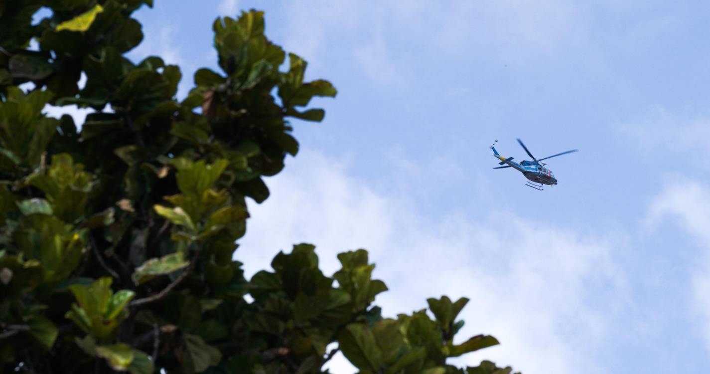 Helicóptero, bombeiros e polícias mobilizados para o Estreito da Calheta em vão
