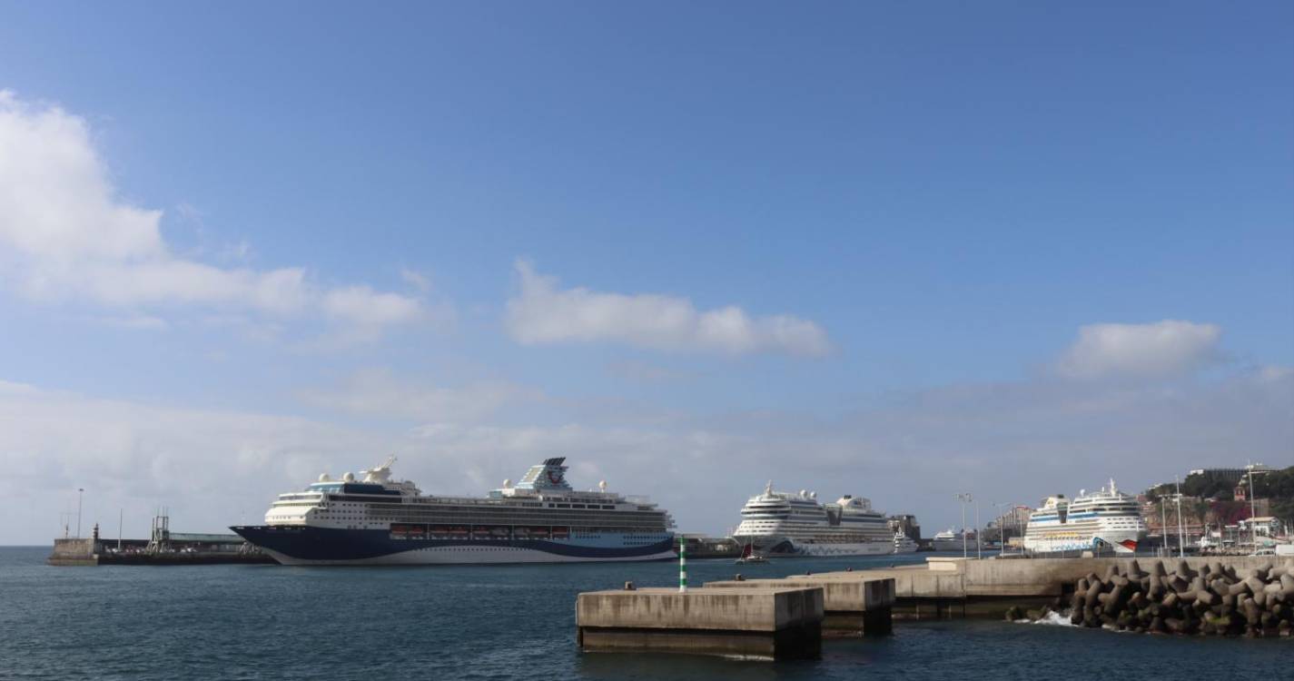 Três navios movimentam oito mil pessoas no Porto do Funchal