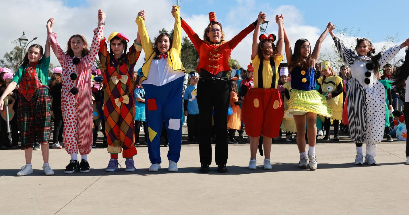 Carnaval leva centenas de crianças a desfilar em Santa Cruz (com fotos)