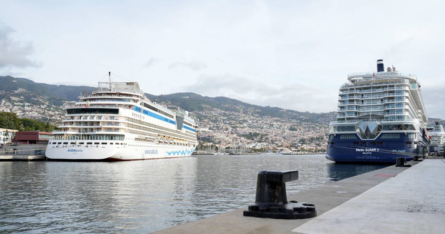 Três navios de cruzeiro no Porto do Funchal esta quarta-feira