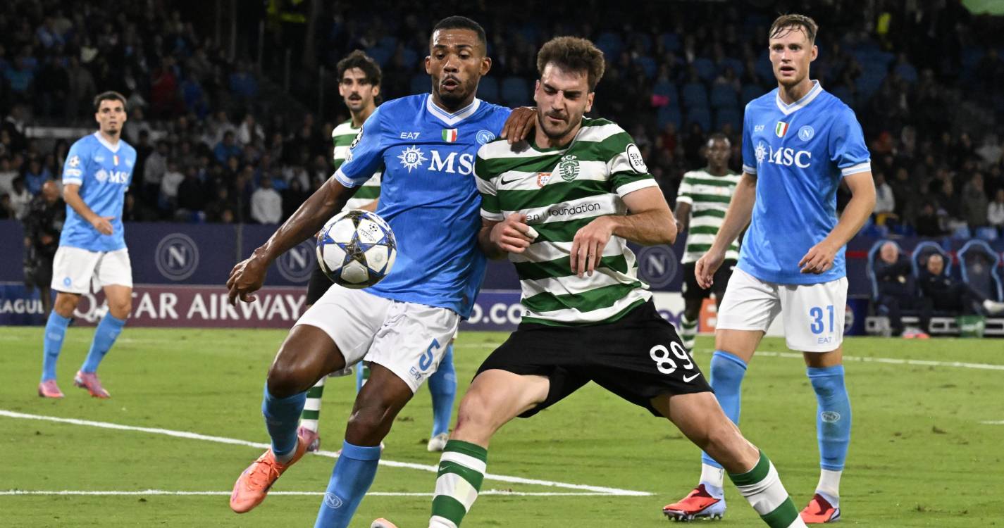 Liga dos Campeões: Sporting derrotado em Nápoles