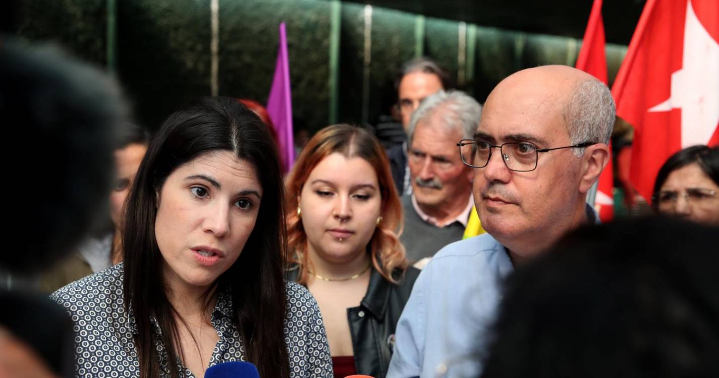 Mariana Mortágua na sessão de encerramento de campanha do Bloco de Esquerda na Madeira